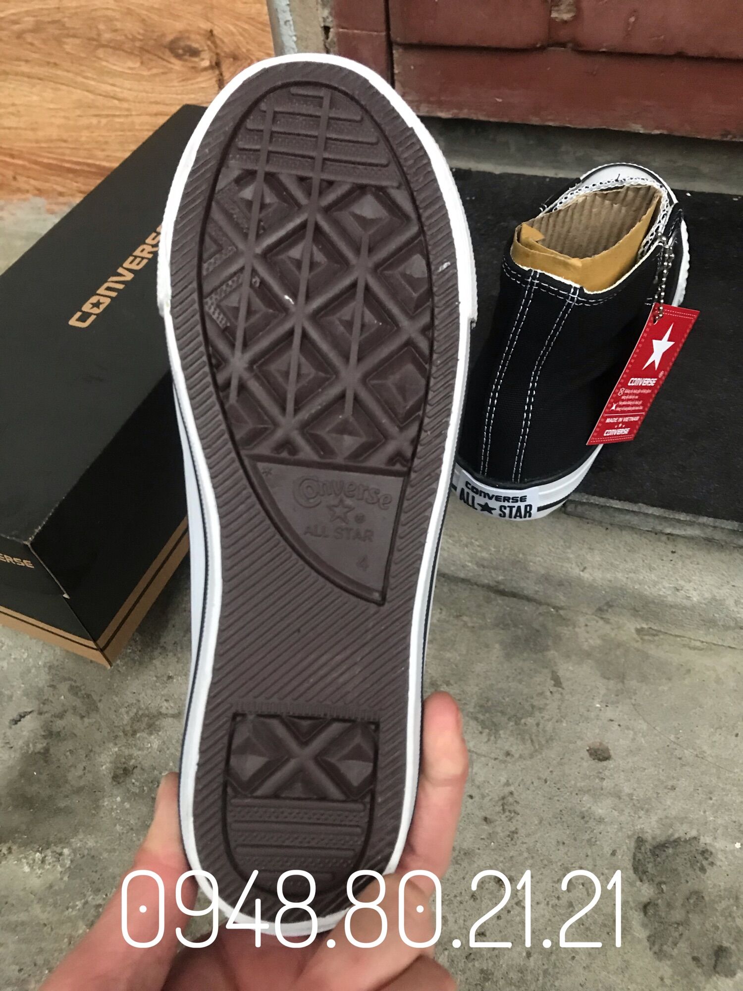 GIÀY CONVERSE ĐEN cao cổ ( Full box)