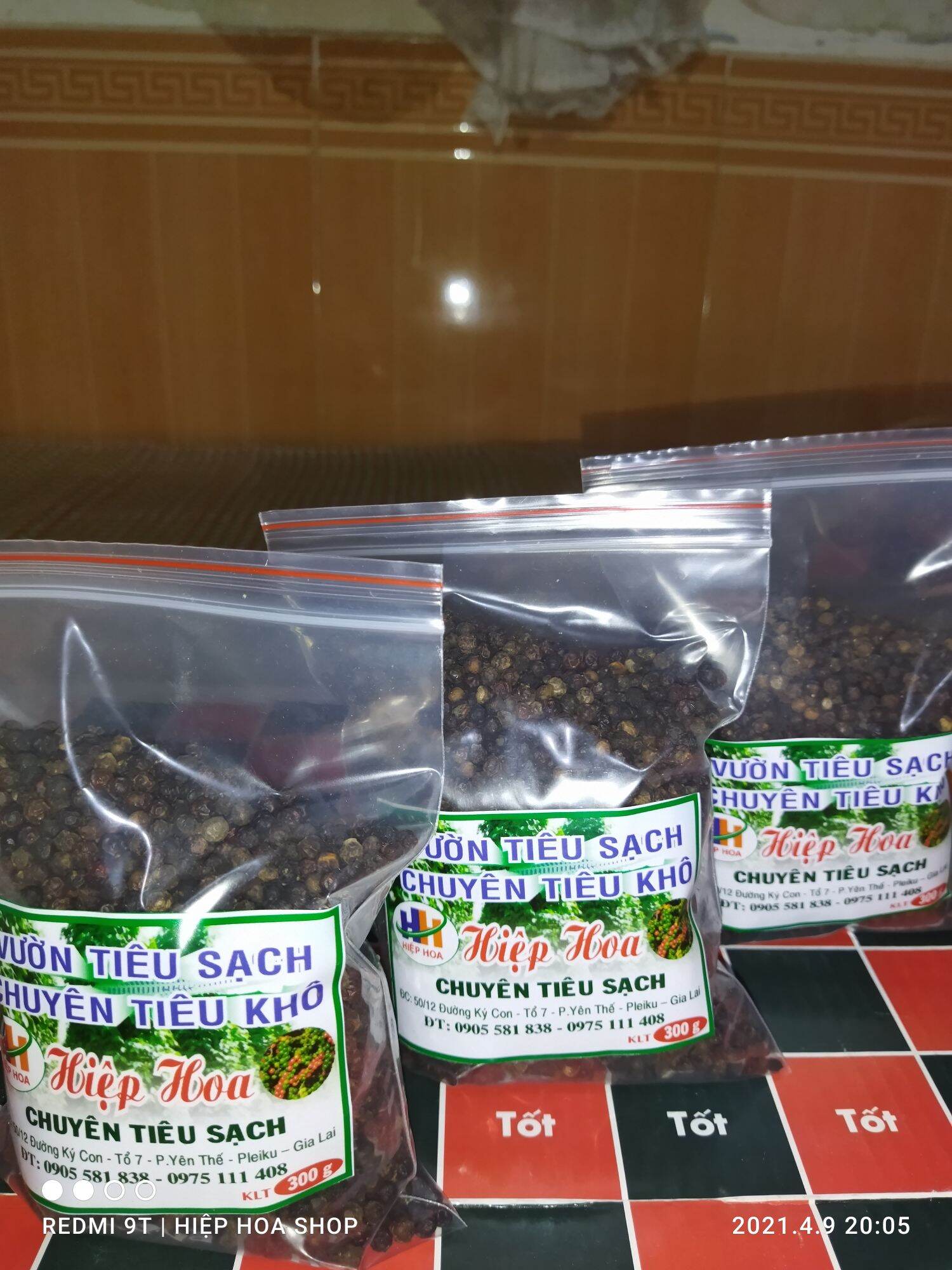 Hạt tiêu khô gia Lai 300g [FREE SHIP] - [HIỆP HOA shop]