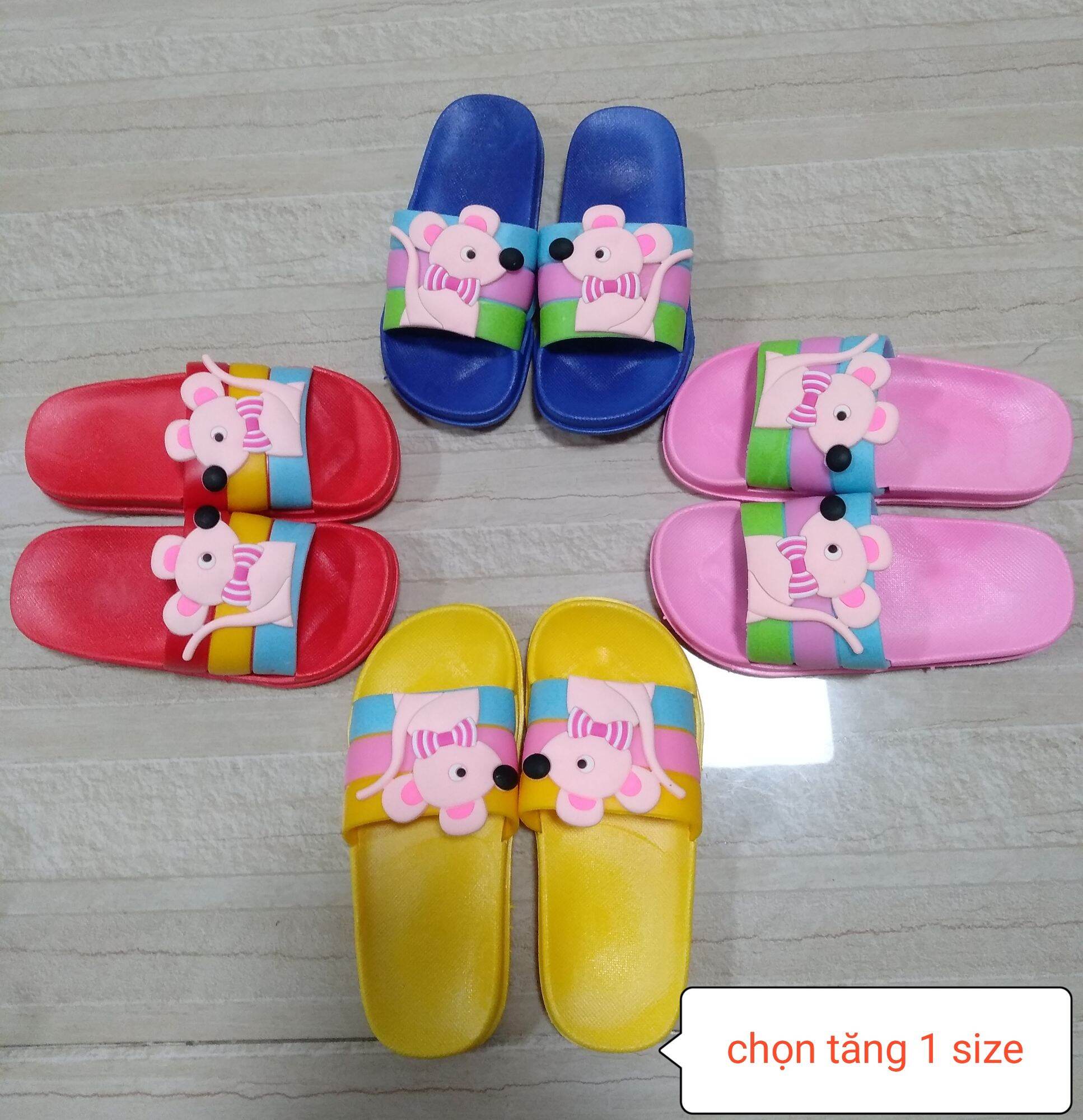 [HCM]Dép nhựa trẻ em hình chuột cute cho bé size 24-35(chat chọn màu)