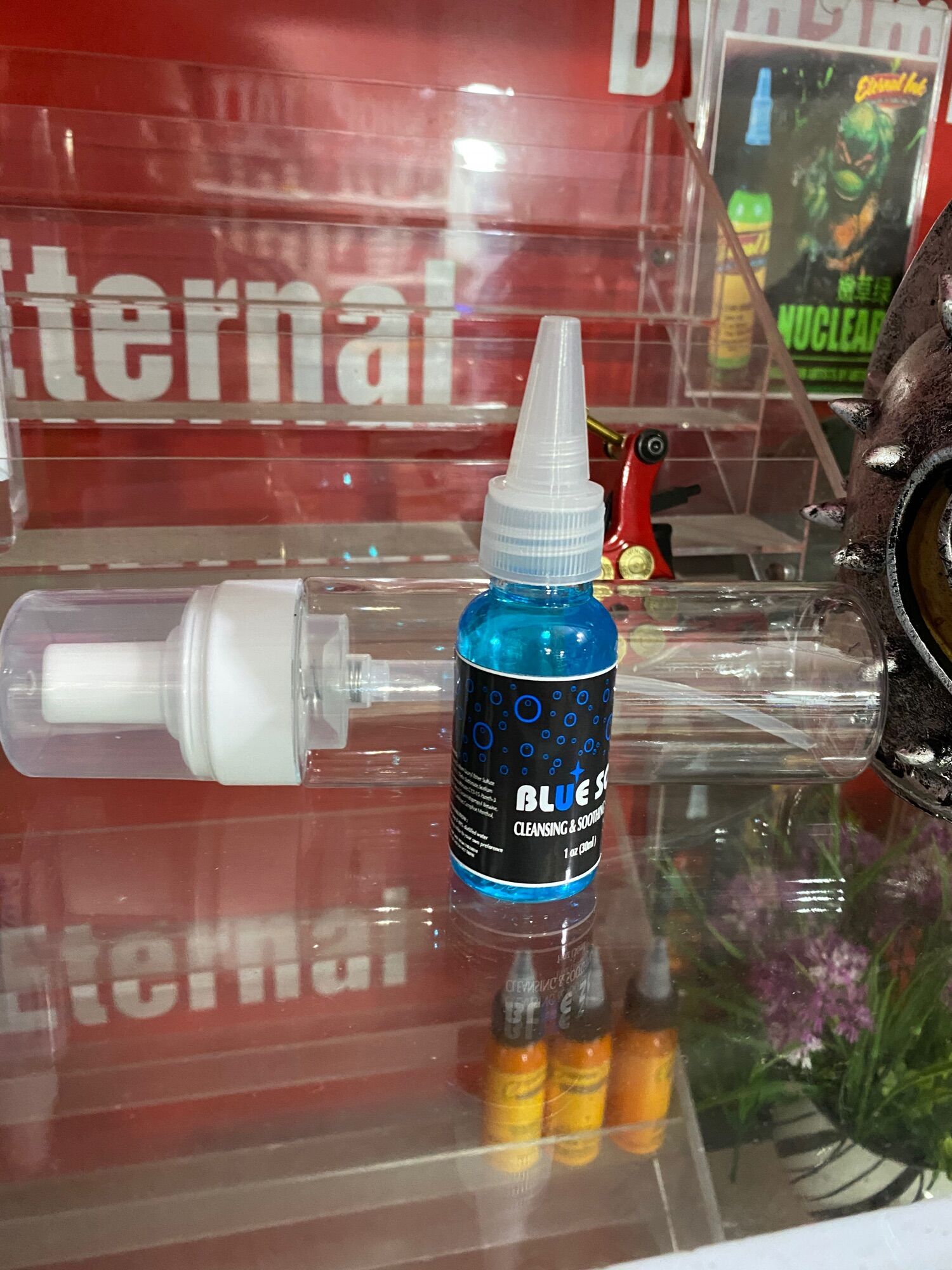 Cặp dung dịch vệ sinh hình xăm bluesoap đậm đặc 30ml kèm chai tạo ư