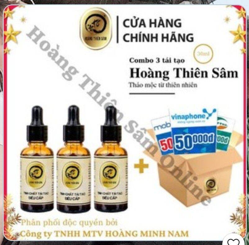 Combo 3 Tinh Chất Hoàng Thiên Sâm 30Ml - Giảm Mụn Nám Sẹo Rỗ Hiệu Quả