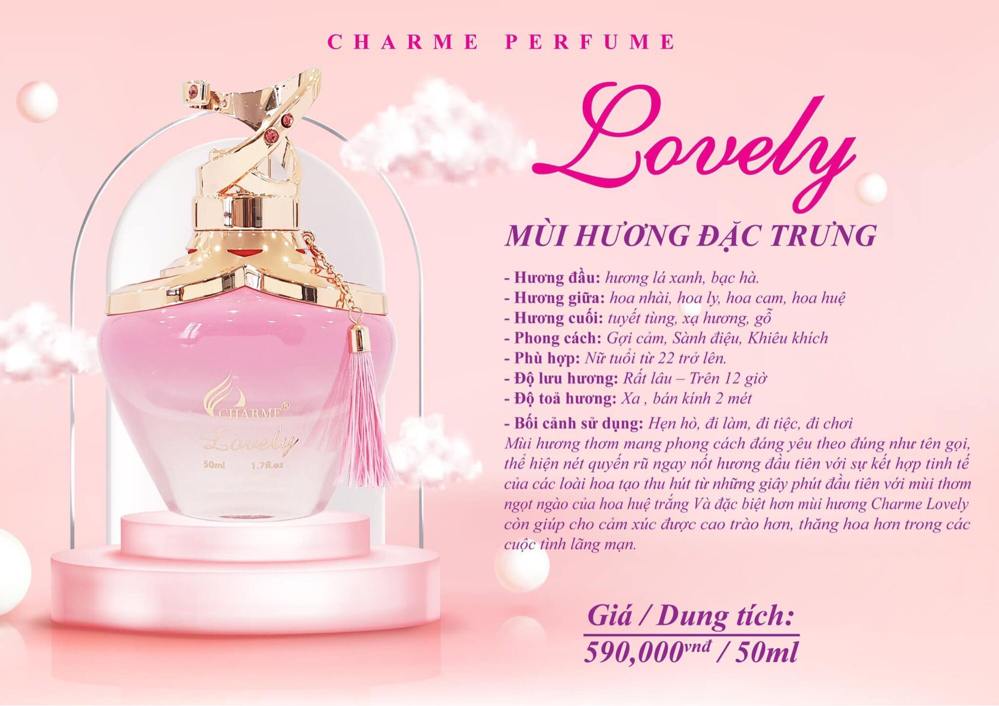 [Hcm]Nước Hoa Nữ Lovely 50Ml