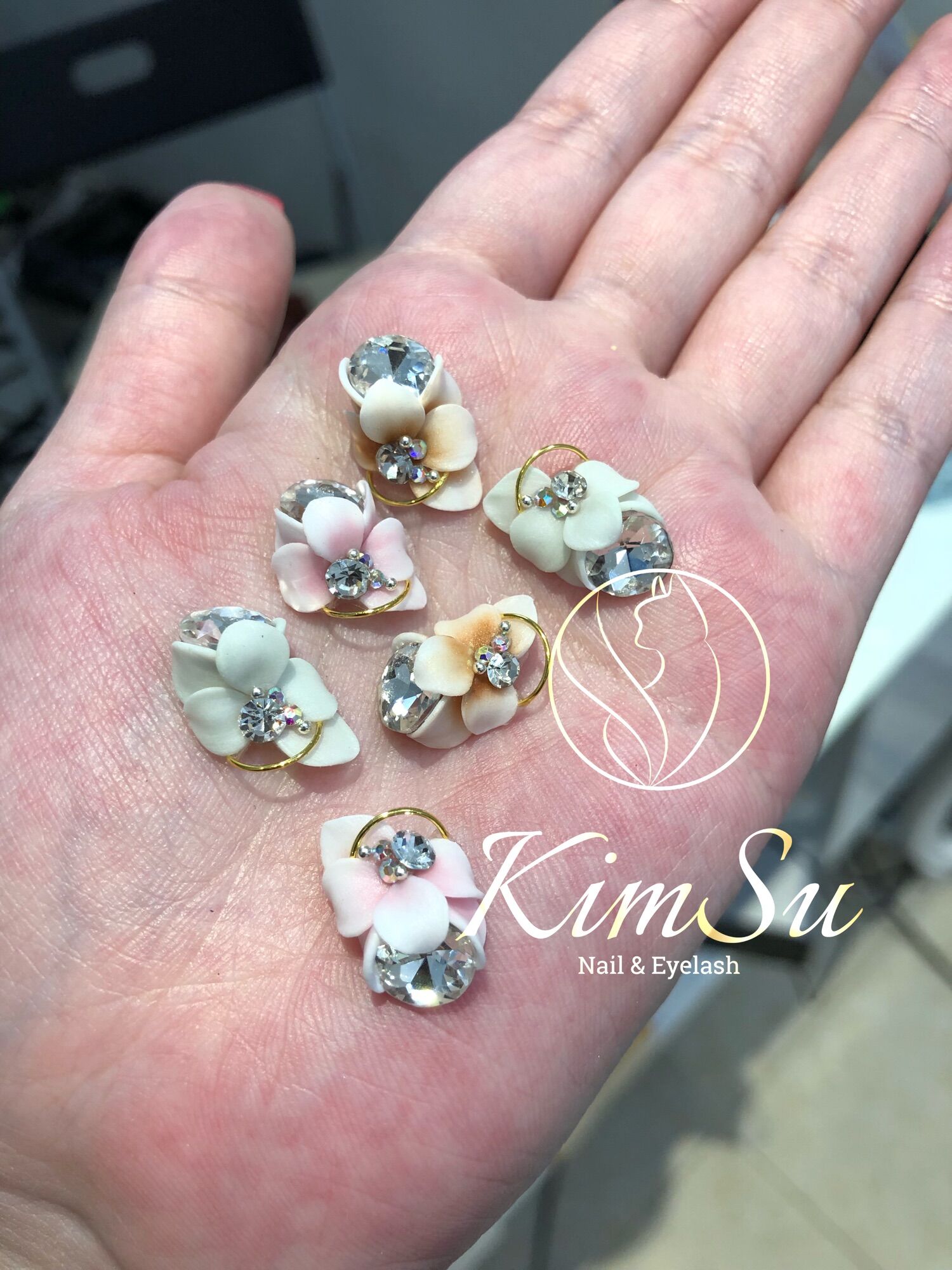 Hoa bột - phụ kiện nail - mai nửa