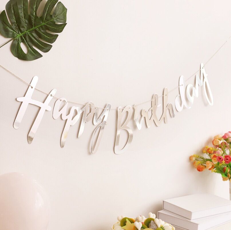 Happy birthday ép kim trang trí sinh nhật