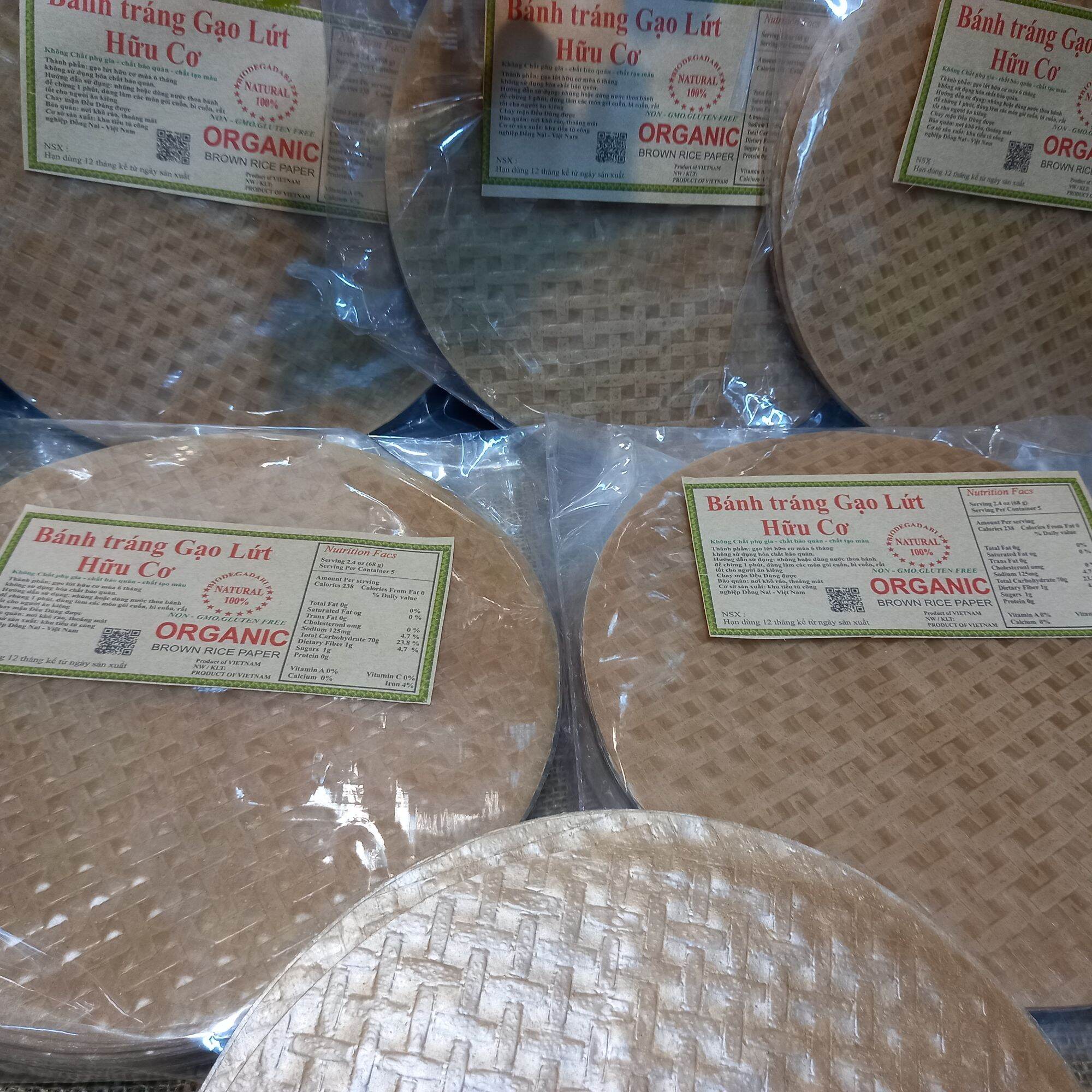 Bánh Tráng Gạo Lứt Hữu Cơ 500GR