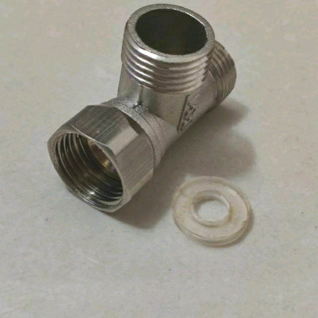 CHỮ T CẦU - TÊ CHIA NƯỚC 2 ĐẦU REN NGOÀI 1 ĐẦU REN ỐC + 1 RON PHI 021