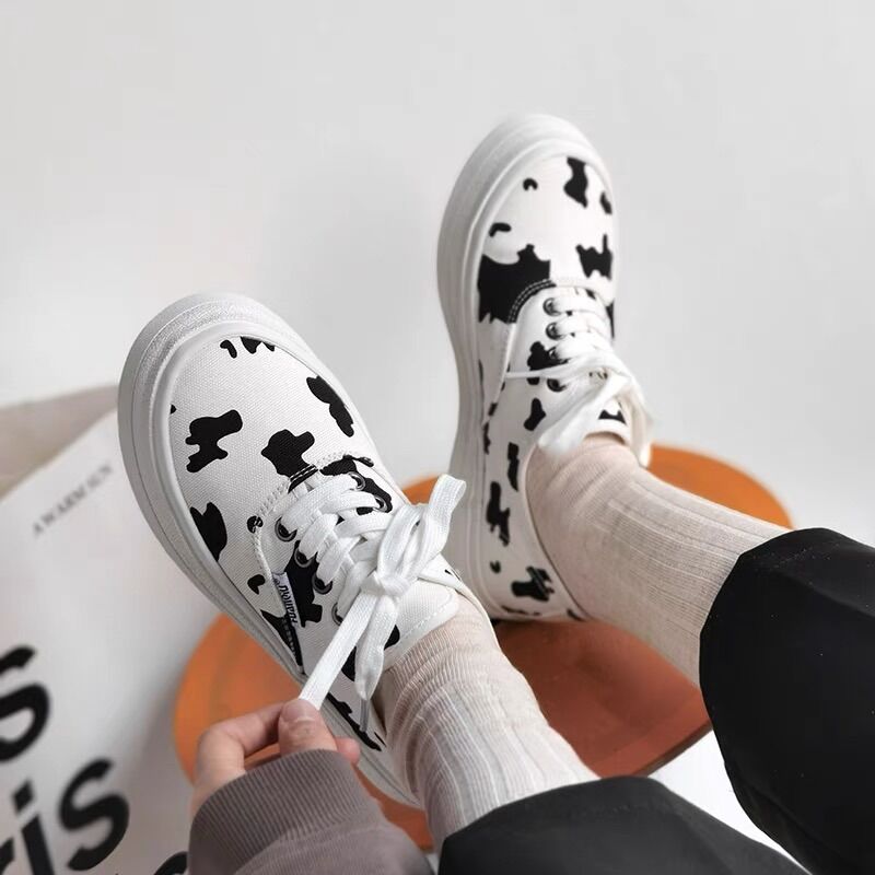 Giày sneaker nữ VAn bò sữa hotrend, giày nữ thấp cổ hot