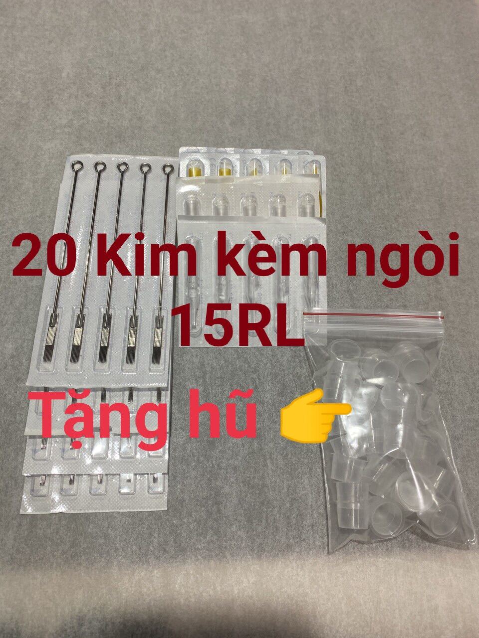 🎁 [ Quà Tặng Kèm ] Kim Xăm Và Ngòi 20 Cái 15Rl Chạy Khung