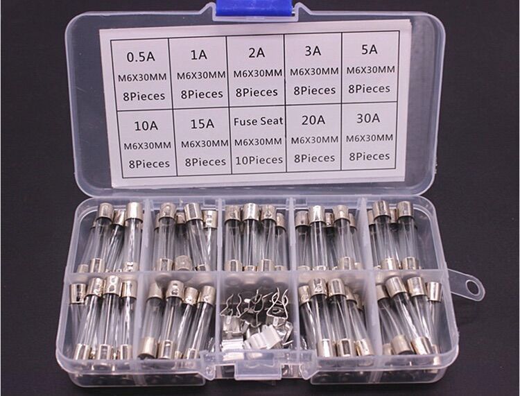 72 cái cầu chì thuỷ tinh 0.5- 30a 6x30mm