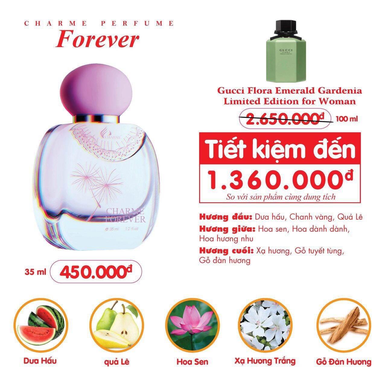 Nước hoa nữ char.me Forever 35 ml