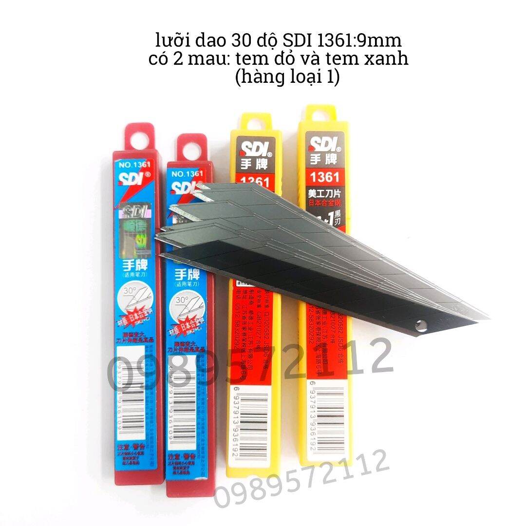 Lưỡi dao 30 độ SDI 1361,lưỡi dao trổ,rọc giấy (10 cái)