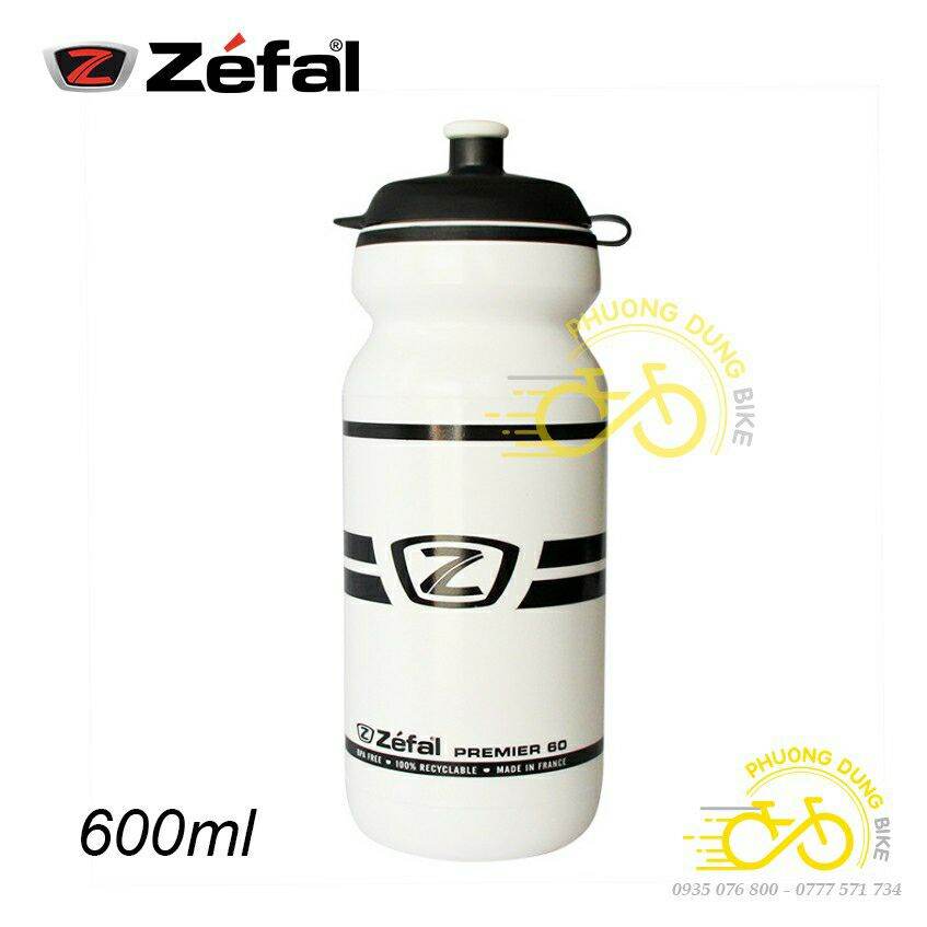 Bình Nước Xe Đạp ZEFAL PREMIER 600ml – Nhựa Không BPA, Dẻo, Nhẹ, Gắn Khung Xe
