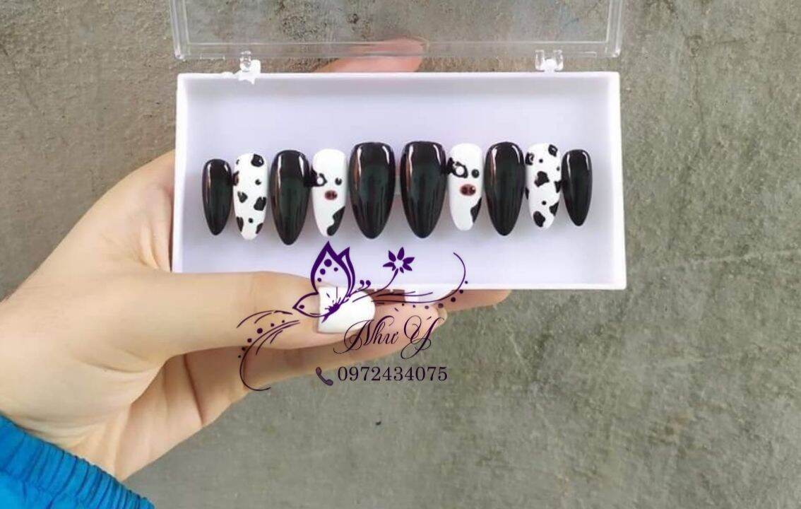 [Nail Box ] Bộ Móng Úp Bò Sữa