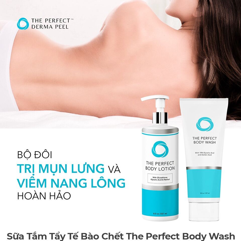 [Hcm]Bộ Sữa Tắm Trắng Da + Lotion Tẩy Tế Bào Cơ Thể The Perfect Body Fullsize