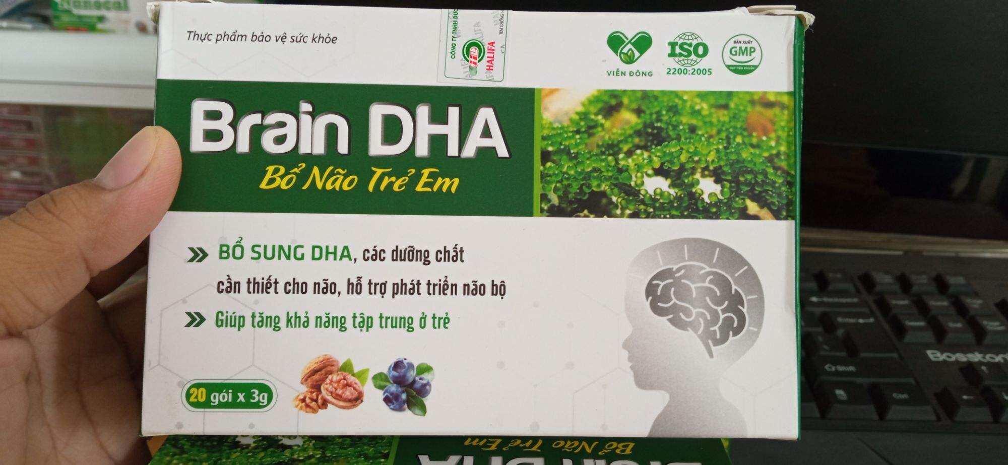 Cốm bổ não trẻ em Brain DHA H20goi
