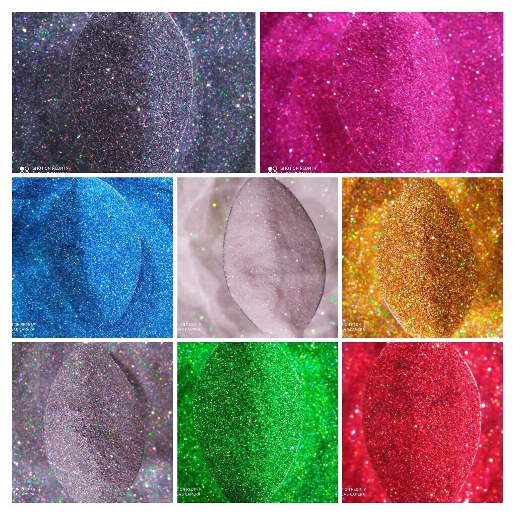 Bột kim tuyến làm slime, rắc móng tay, trang trí thủ công, kim tuyến hạt nhỏ