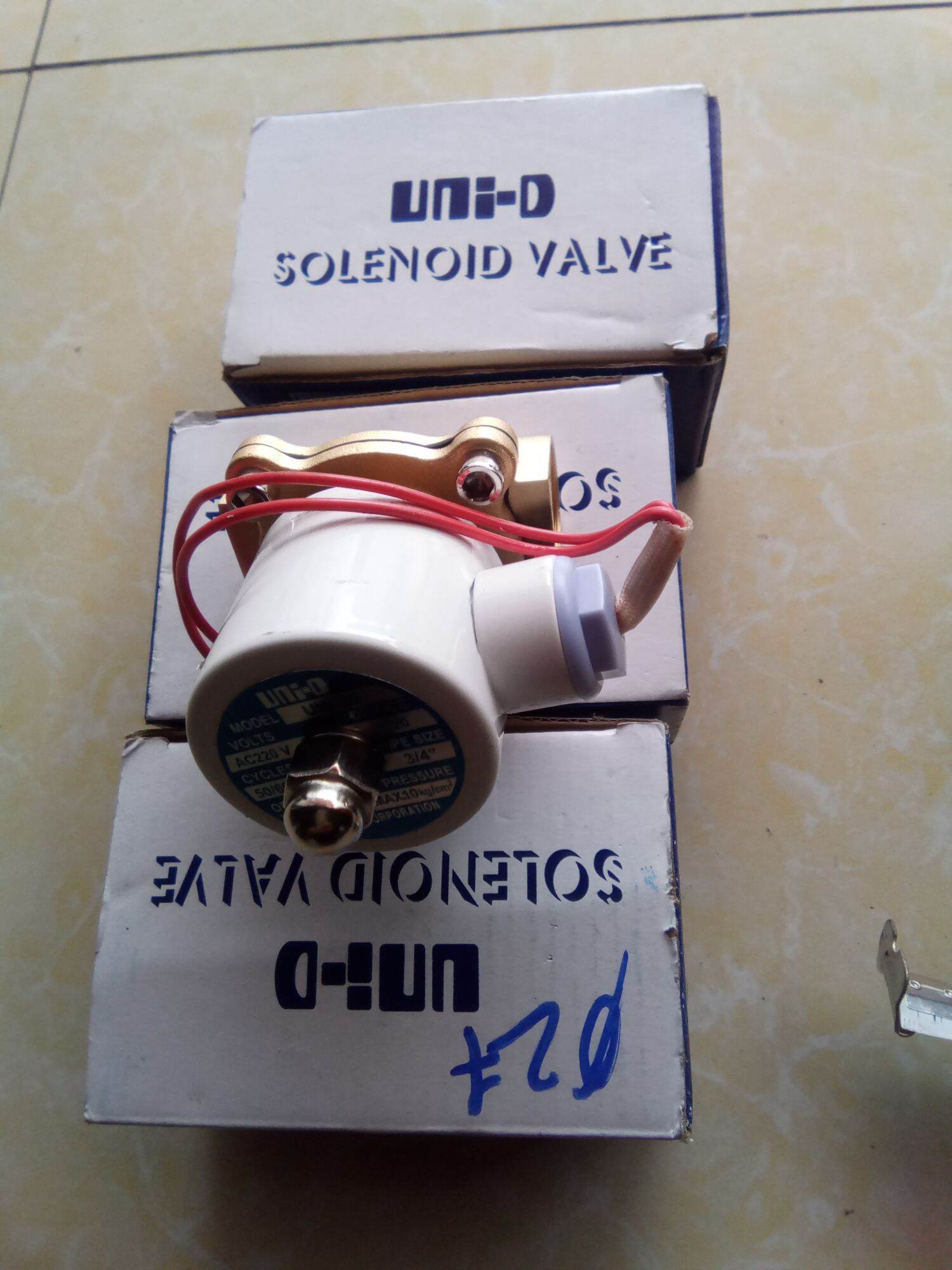 Van điện từ UNi-D Uw -20, Quận hút 220VAC, size 3/4