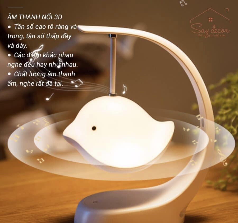 Loa bluetooth kiêm đèn ngủ chim bay đèn có 7 màu