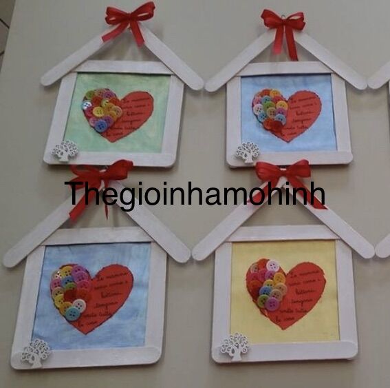 Khung ảnh que kem, khung ảnh trang trí, diy