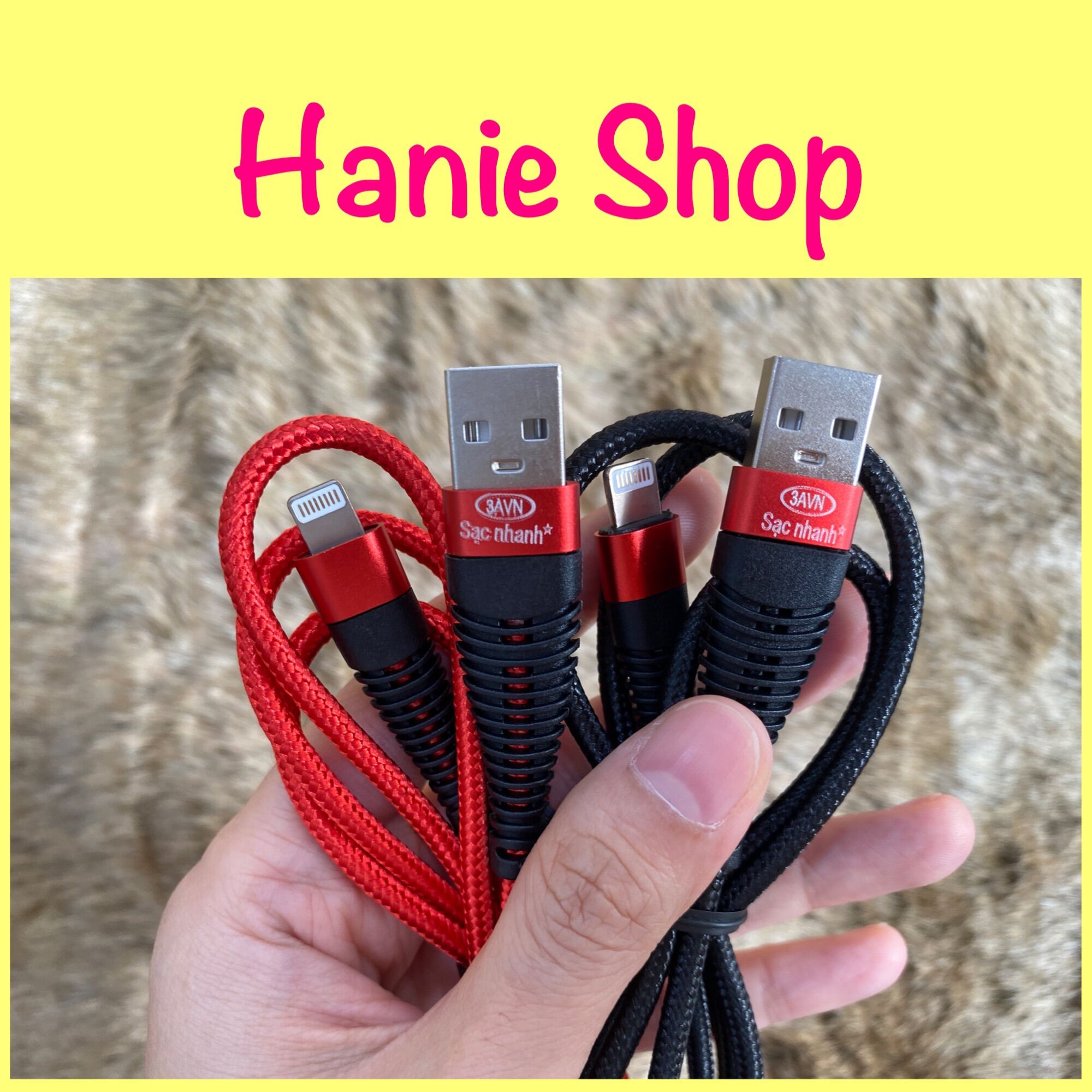 Dây cáp sạc bọc dù sạc nhanh Micro / Lightning [Hanieshop]