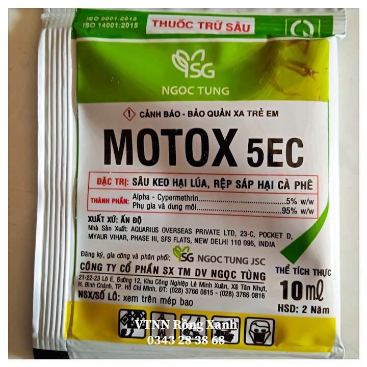 10 gói thuốc trừ sâu MOTOX 5EC