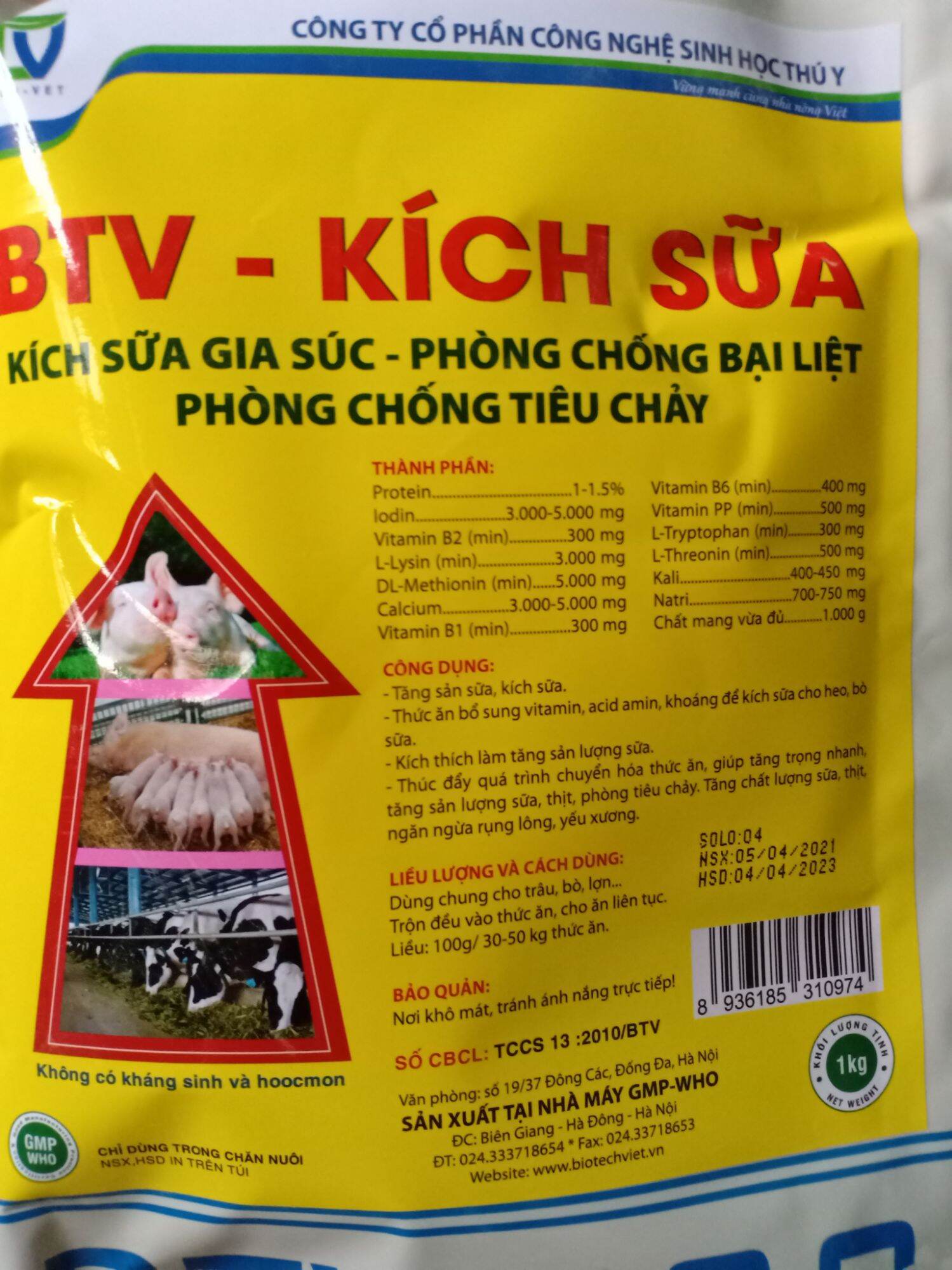 Kích sữa heo nái 1 kg