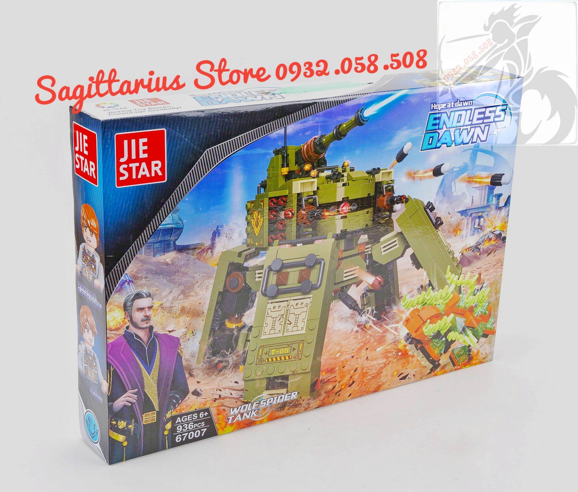 [HCM]Lego Jiestar 67007 Lắp Ráp Xe Tank Wolf Spider ( 936+ Mảnh )