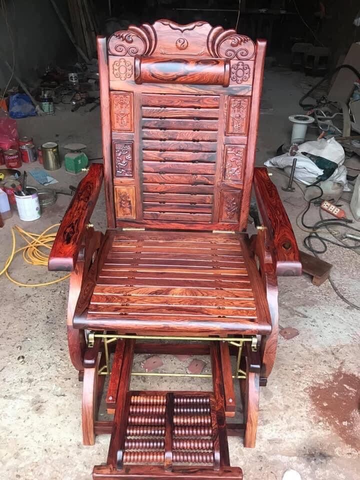 Ghế đu đưa gỗ cẩm
