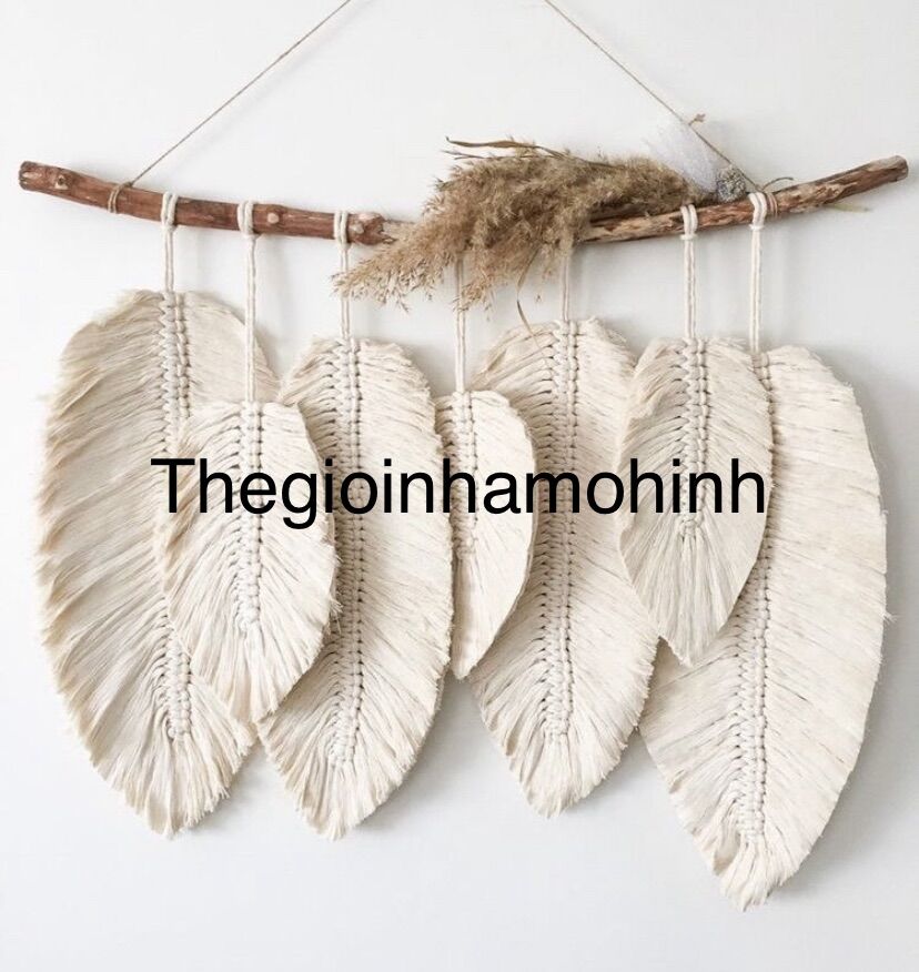 ( Bán lẻ từng lá) macrame treo trang trí decor không gian sống