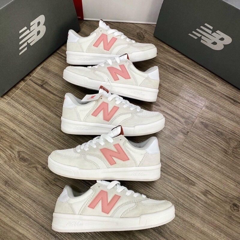 🌻MINTSTORE🌻Giày Sneakers N.B Trắng Chữ Hồng