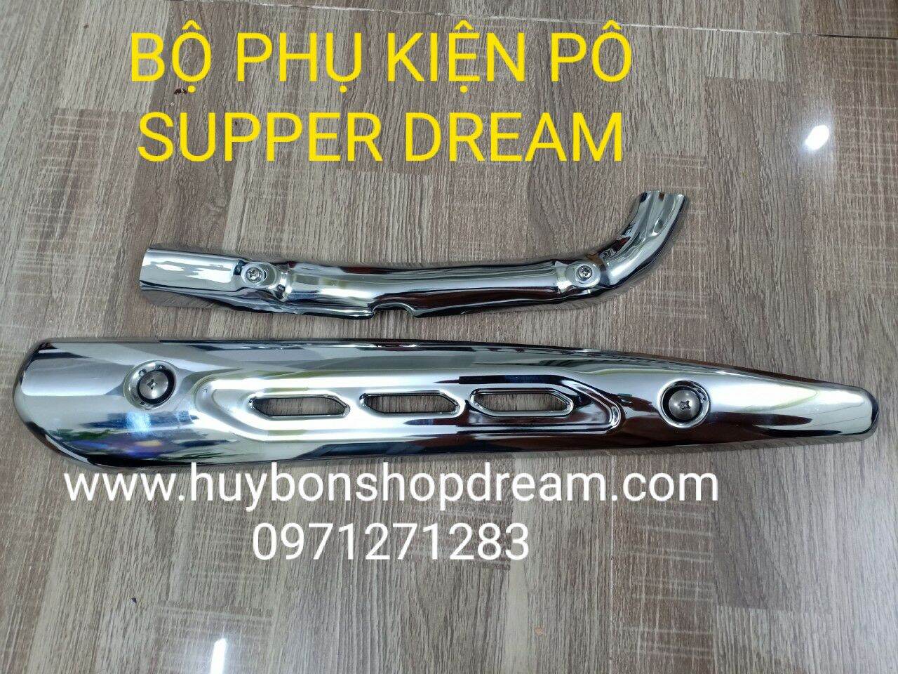 Bộ phụ kiện ốp thân pô và cổ pô xe dream đời cao