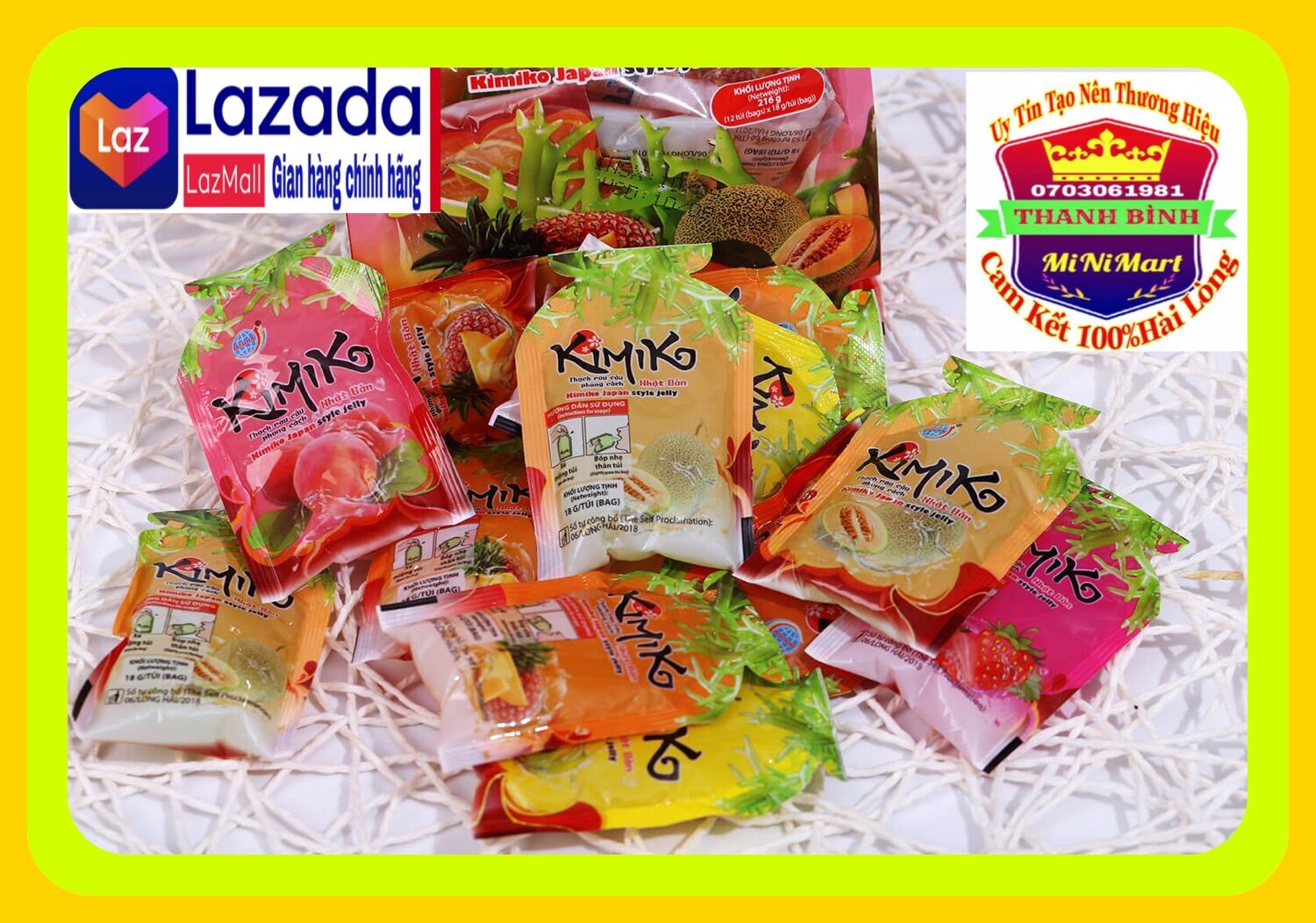 THẠCH TÚI KIMIKO LONG HẢI - THẠCH RÂU CÂU DẠNG TÚI PHONG 990g CÁCH NHẬT BẢN