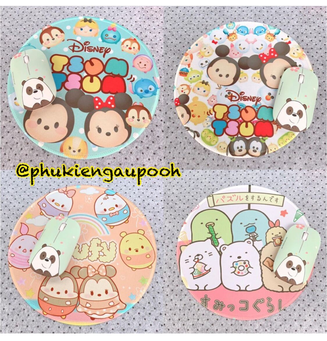 Miếng lót chuột máy vi tính hoạt hình sưu tầm tsum tsum disney doraemon melody stitch...- miếng lót tay kê chuột bàn phím hoạt hình siêu đáng yêu dễ thương