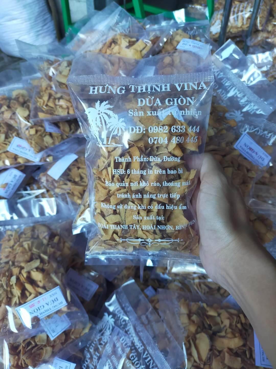 1kg dừa sấy giòn Hưng Thịnh Vina