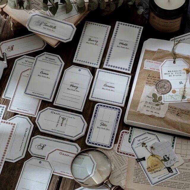Tập 30 Labels Trang Trí Kiểu Cổ Điển