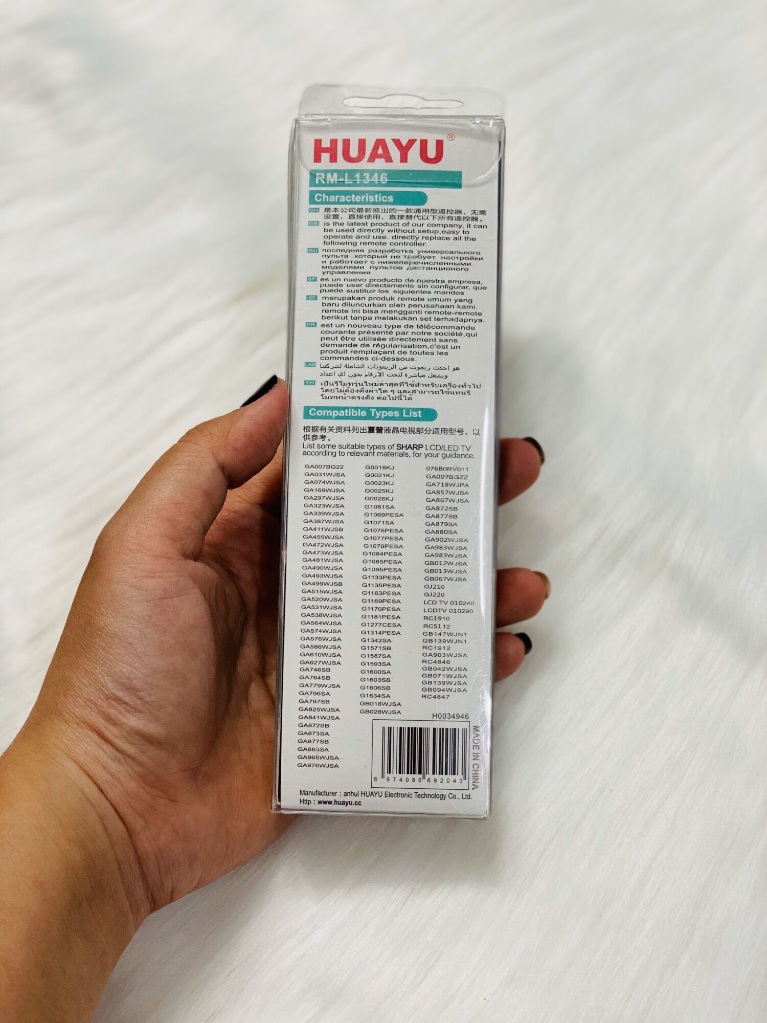 [HCM]REMOTE ĐIỀU KHIỂN TIVI SHARP SMART HUAYU RM- L1346