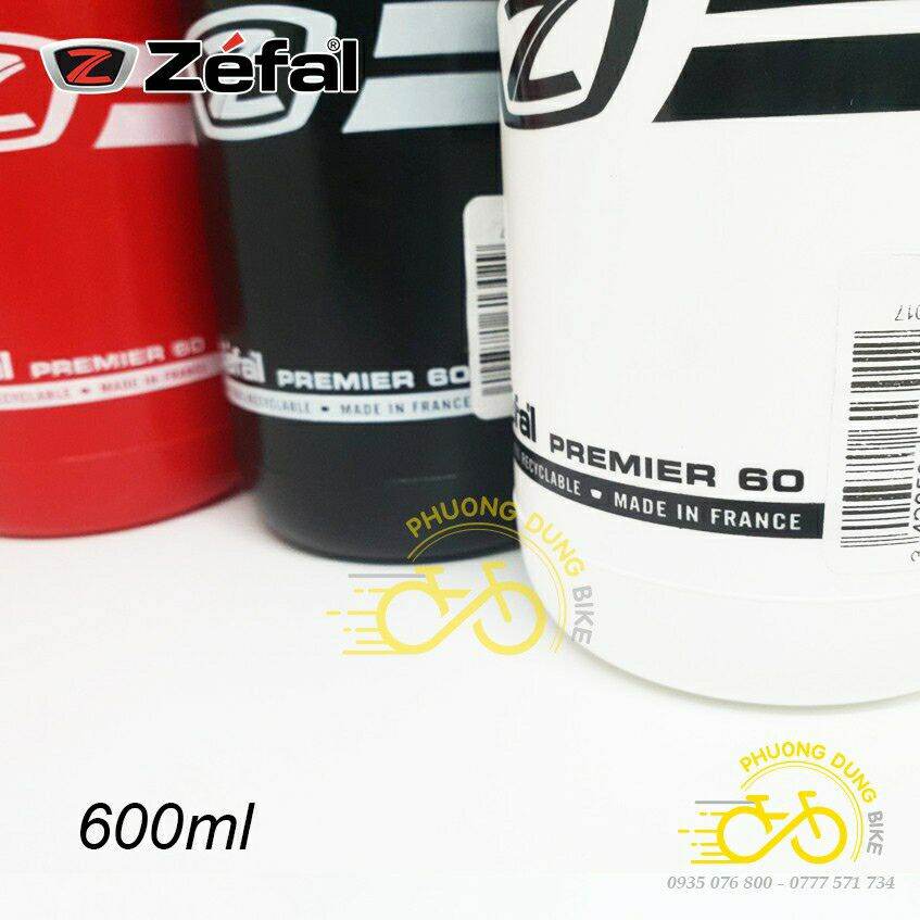 Bình Nước Xe Đạp ZEFAL PREMIER 600ml – Nhựa Không BPA, Dẻo, Nhẹ, Gắn Khung Xe