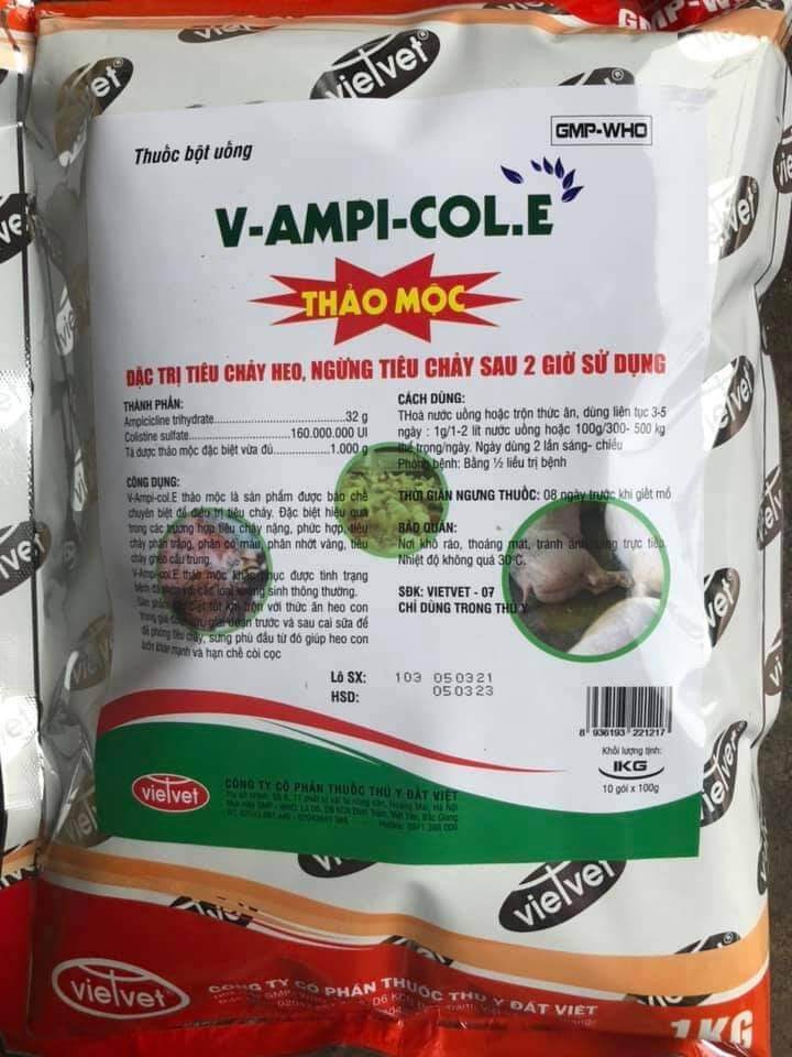thảo mộc t.r.ị tiêu chảy cho heo gà vịt