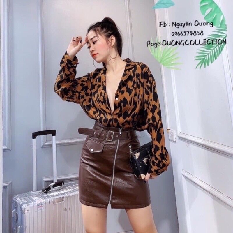 Chân Váy Da Pu Hàng QC Xịn
