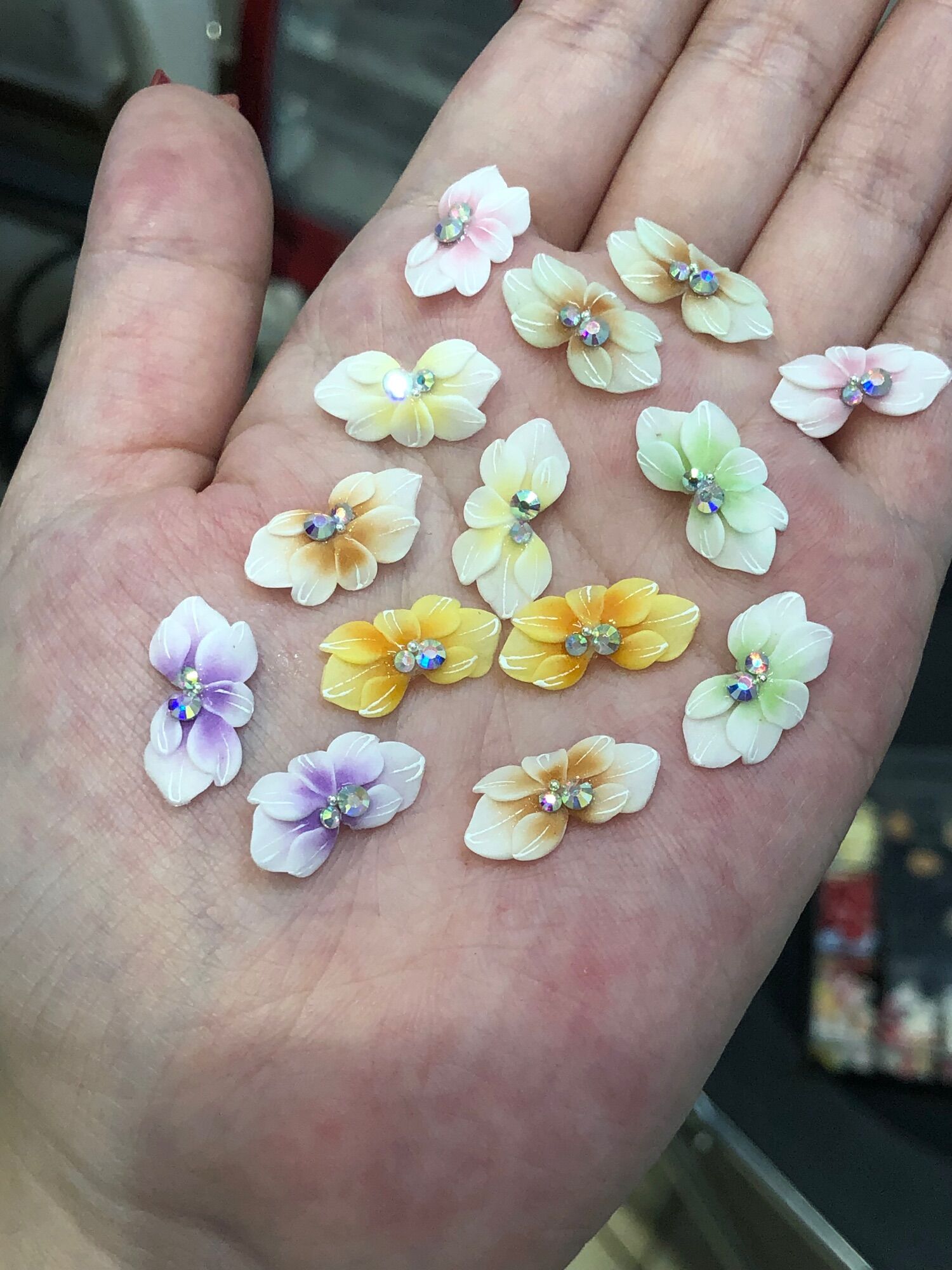 Hoa bột - phụ kiện nail - hoa cánh tiên