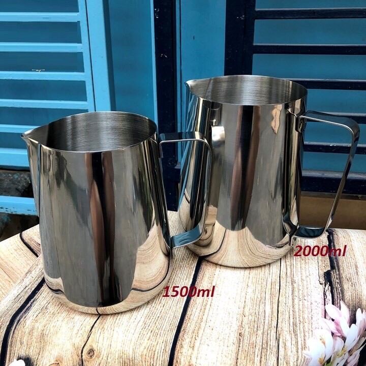 [HCM]Ca đánh sữa inox cao cấp 350ml-600ml-1000ml-1500ml-2000ml