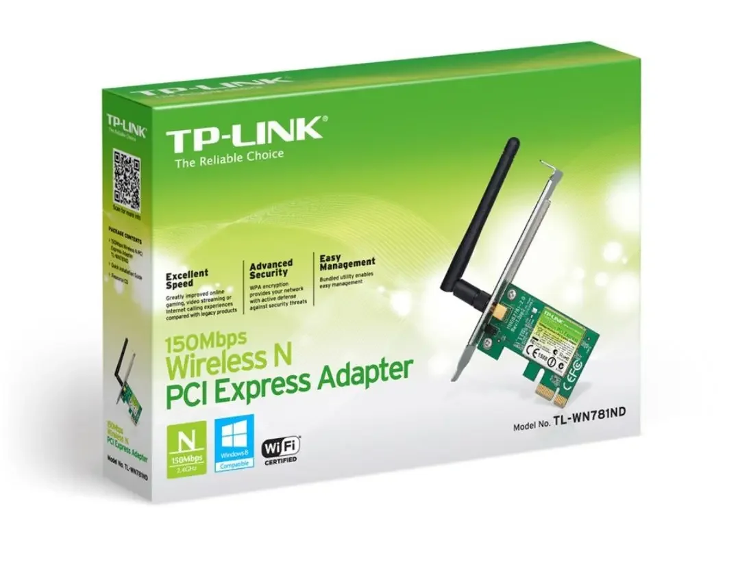 TP-Link PCI Express Adapter (Thu wifi) Chuẩn N 150Mbps TL-WN751ND - Card Wifi TP Link bảo hành 24 tháng