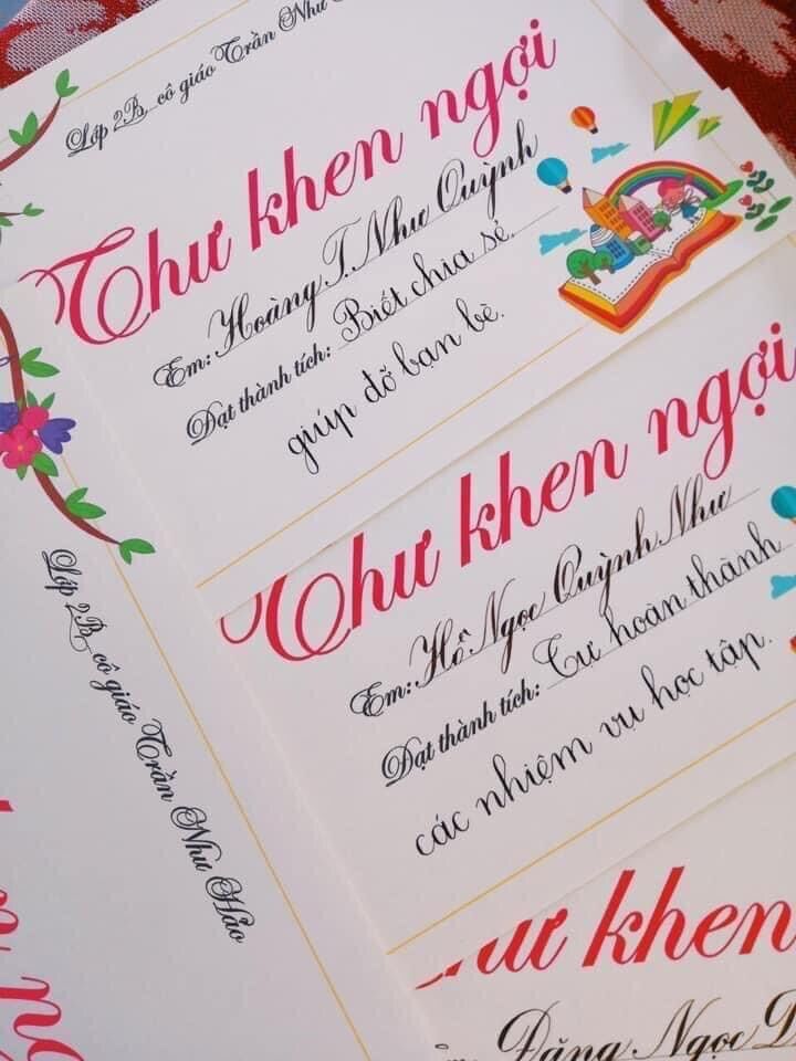 1 set 100 tờ thư khen