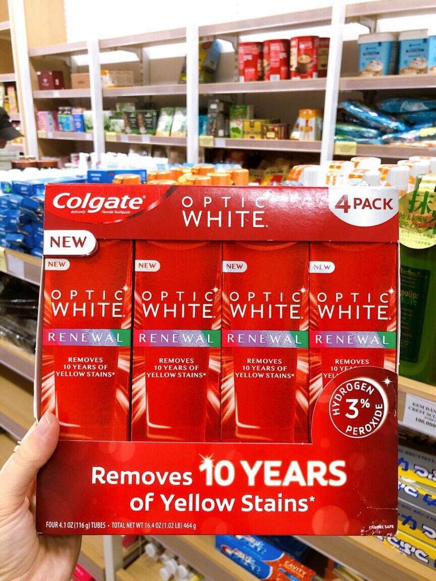 ?Kem Đánh Răng Colgate Optic White Của Mỹ