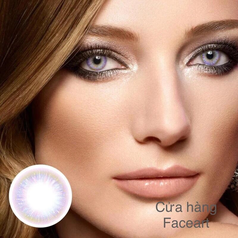 Lens Hồng neon - Lens Hồng Tây tự nhiên 1 cặp = 2 cái lens - Lens neon pink