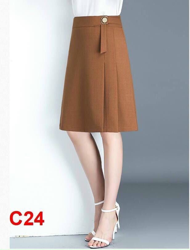 Chân váy công sở nâu Tây
