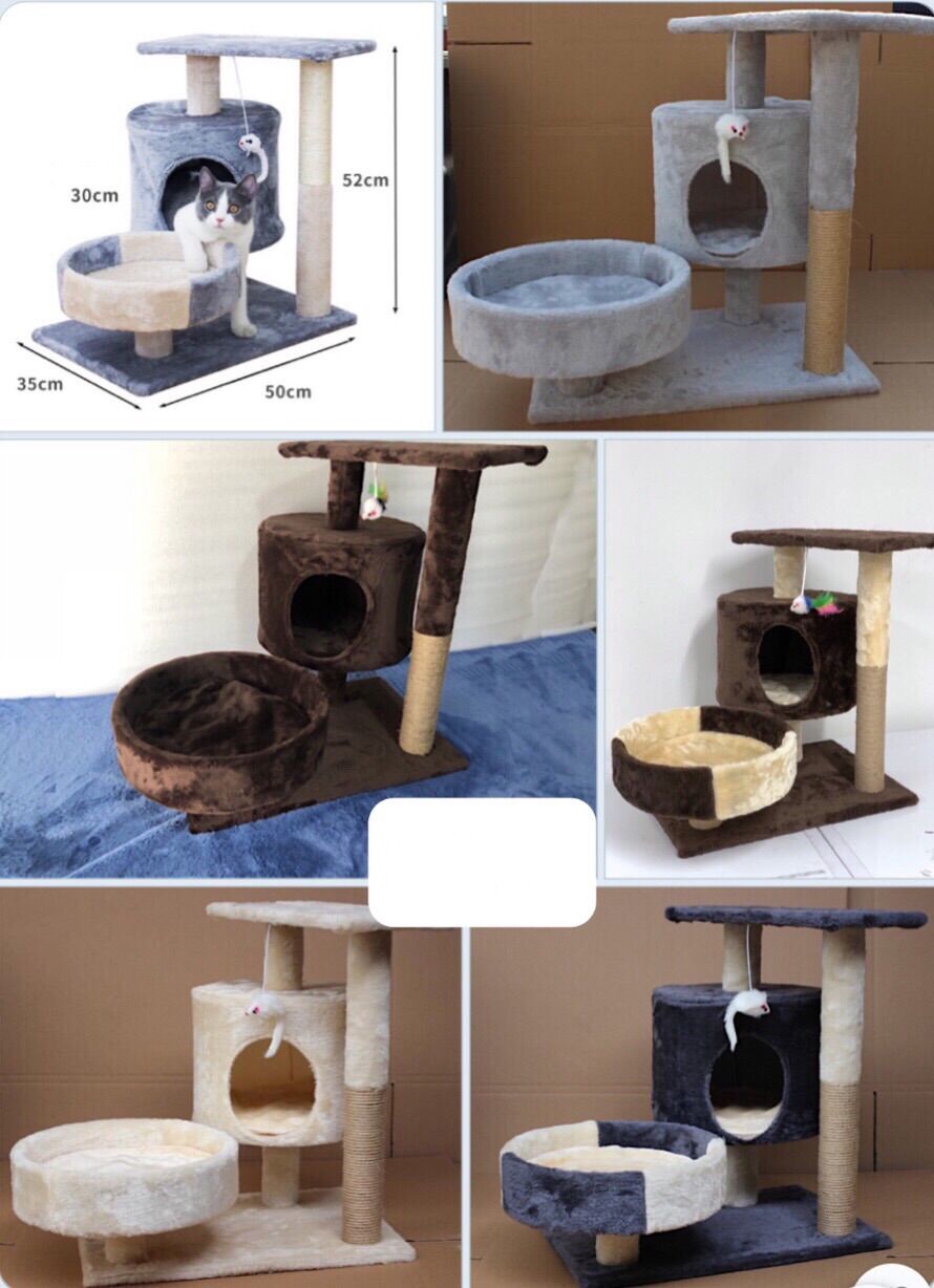 Cattree nhà cây  3 tầng cho mèo (Có sẵn)