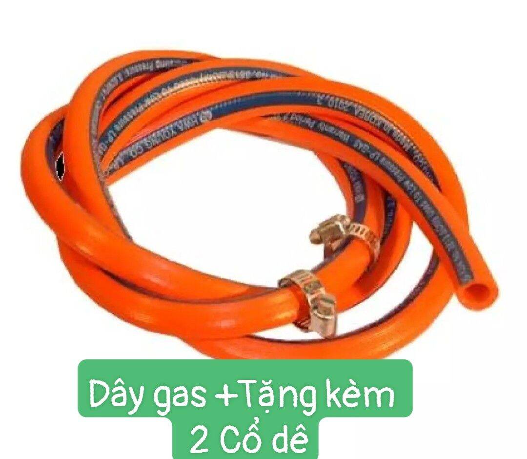Dây dẫn gas cao cấp Hàn quốc 3 lớp dài 1.45m + tặng kèm 2 cổ dê ,có lớp thép chống gián, chuột cắn an toàn, sử dụng,