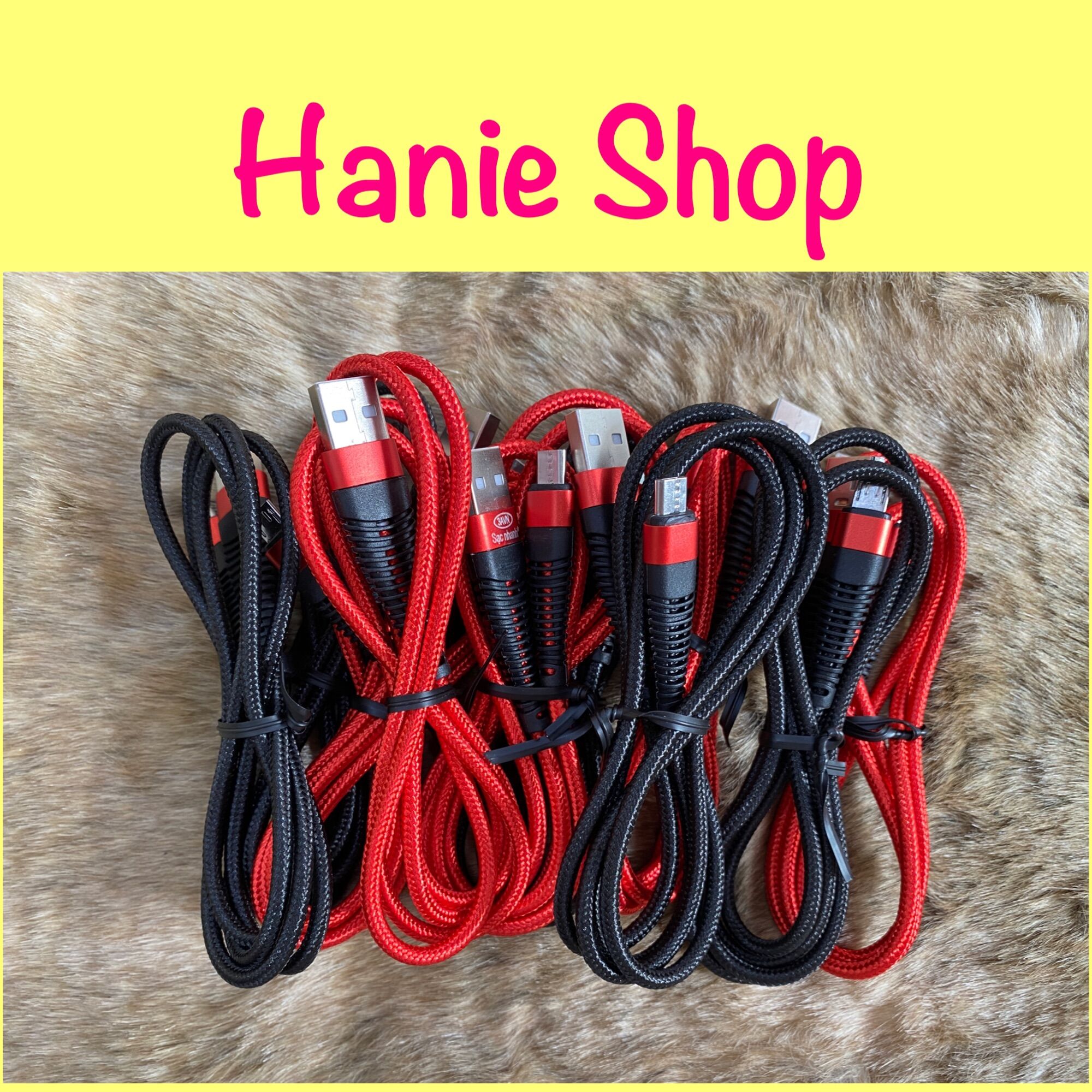 Dây cáp sạc bọc dù sạc nhanh Micro / Lightning