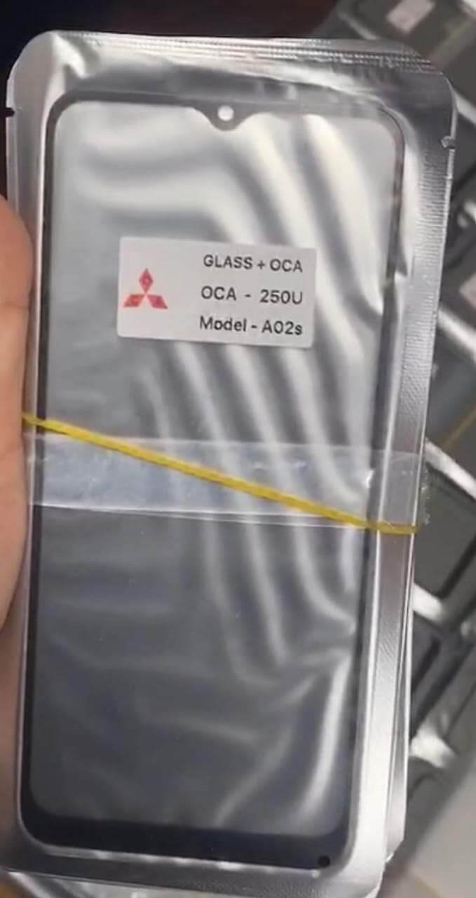 Kính ép màn samsung A02s liền oca